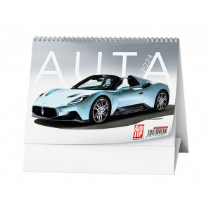 Fotografie reklamního předmětu „Auta 2024 - Stolní kalendář Auta“