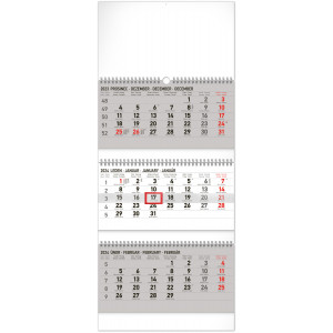 Fotografie reklamního předmětu „3měsíční standard skládací CZ 2024 - Nástěnný kalendář“