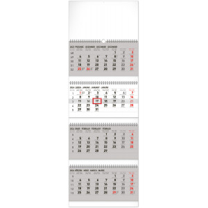 Fotografie reklamního předmětu „4měsíční standard skládací CZ 2024 - Nástěnný kalendář“