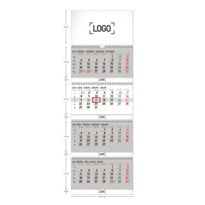 Fotografie k reklamnímu předmětu „4měsíční standard skládací CZ 2024 - Nástěnný kalendář“