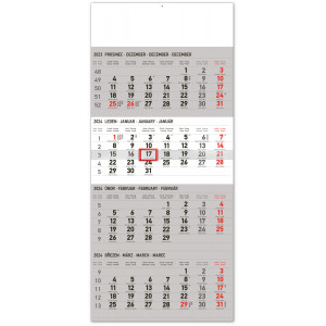 Fotografie reklamního předmětu „4měsíční standard 2024 - Nástěnný kalendář“