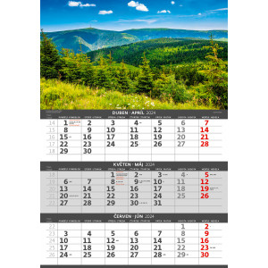 Fotografie k reklamnímu předmětu „Hory 2024 - Tříměsíční kalendář“