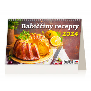 Fotografie reklamního předmětu „Babiččiny recepty 2024 - Stolní kalendář“