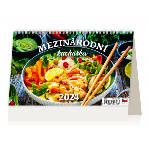 Fotografie reklamního předmětu „Mezinárodní kuchařka 2024 - Stolní kalendář“