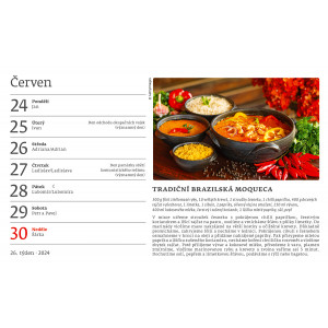 Fotografie k reklamnímu předmětu „Mezinárodní kuchařka 2024 - Stolní kalendář“