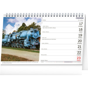 Fotografie k reklamnímu předmětu „Vlaky a železnice 2024 - Stolní kalendář“
