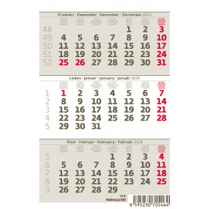 Fotografie k reklamnímu předmětu „MINI tříměsíční kalendář 2024 - stolní kalendář“