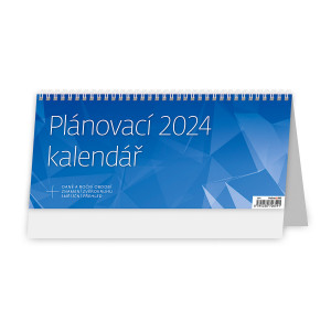 Fotografie reklamního předmětu „Plánovací kalendář MODRÝ 2024 - Stolní kalendář“