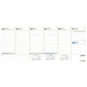 Fotografie k reklamnímu předmětu „Plánovací kalendář MODRÝ 2024 - Stolní kalendář“