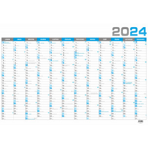 Fotografie reklamního předmětu „Nástěnný roční modrý kalendář - mapový kalendář B1“