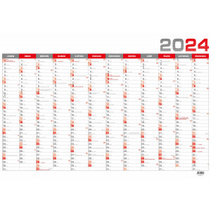 Fotografie reklamního předmětu „Nástěnný roční červený kalendář - mapový kalendář B1“