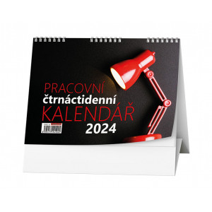 Fotografie reklamního předmětu „Pracovní čtrnáctidenní kalendář 2024 - Stolní kalendář“