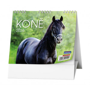 Fotografie reklamního předmětu „Koně 2024 - Stolní kalendář Ideál“