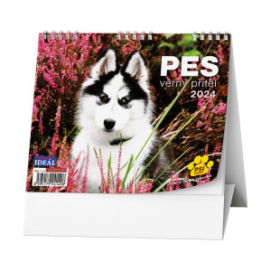 Fotografie reklamního předmětu „Pes 2024 - Stolní kalendář Ideál“