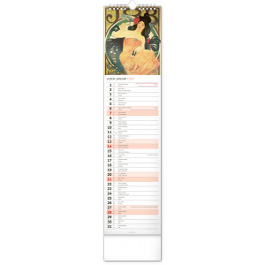 Fotografie k reklamnímu předmětu „Alfons Mucha 2024 - Nástěnný kalendář 12 x 48 cm“