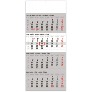 Fotografie reklamního předmětu „4měsíční štandard SK 2024 - Nástěnný kalendář“