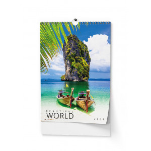 Fotografie reklamního předmětu „Beautiful World 2024 - Nástěnný kalendář“