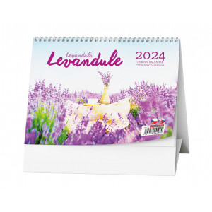 Fotografie reklamního předmětu „Levandule 2024 - Stolní kalendář“
