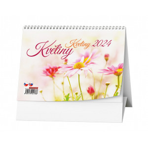 Fotografie reklamního předmětu „Květiny 2024 - Stolní kalendář“