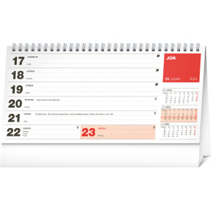 Fotografie k reklamnímu předmětu „Plánovací riadkový SK 2024 - Stolní kalendář“