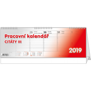 Náhled reklamního předmětu „Stolní kalendář Citáty III 2019“