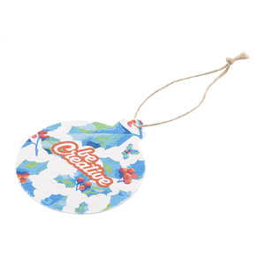 Fotografie k reklamnímu předmětu „vlastní vánoční ozdoba na stromeček ze semínkového papíru, kulatá“