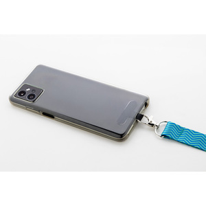 Fotografie k reklamnímu předmětu „šňůrka s držákem na mobilní telefon RPET na zakázku“