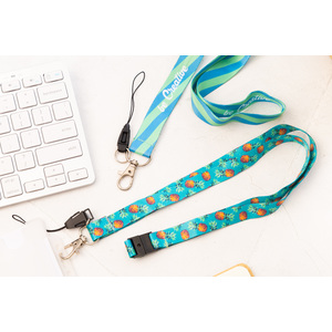 Fotografie k reklamnímu předmětu „lanyard na zakázku se sublimačním potiskem a s bezpečnostní přezkou“