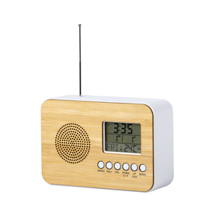 Fotografie reklamního předmětu „stolní rádio s hodinami“