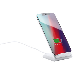 Fotografie k reklamnímu předmětu „stojánek na mobil s bezdrátovou nabíječkou“