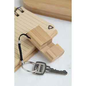 Fotografie k reklamnímu předmětu „stojánek na mobil s přívěškem na klíče“