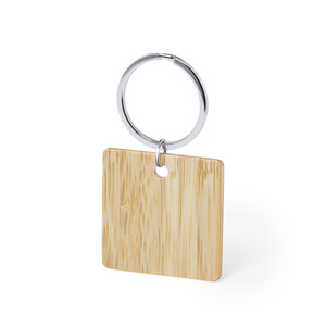 Fotografie k reklamnímu předmětu „kulatý bambusový přívěšek na klíče“