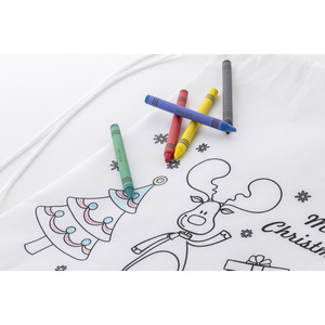 Fotografie k reklamnímu předmětu „vánoční vak na stažení šňůrkou na vybarvení“