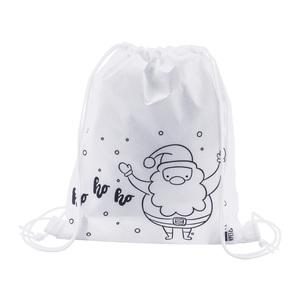 Fotografie k reklamnímu předmětu „vánoční vak na stažení šňůrkou na vybarvení“