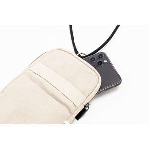 Fotografie k reklamnímu předmětu „taška přes rameno z recyklovaného plátna na telefon“