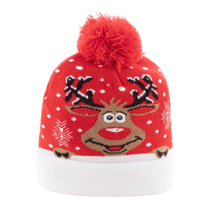 Fotografie k reklamnímu předmětu „Vánoční LED zimní čepice, sob“