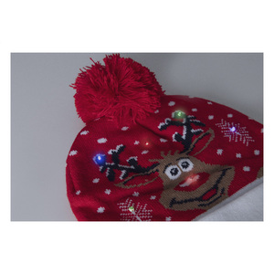 Fotografie k reklamnímu předmětu „Vánoční LED zimní čepice, sob“