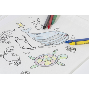 Fotografie k reklamnímu předmětu „Sáček na šňůrky RPET na vybarvování, zvířata“