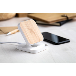 Fotografie k reklamnímu předmětu „bezdrátová nabíječka se stojánkem na mobil“