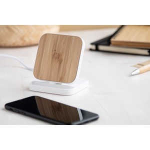 Fotografie k reklamnímu předmětu „bezdrátová nabíječka se stojánkem na mobil“