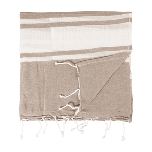 Fotografie k reklamnímu předmětu „plážový ručník z recyklované bavlny a taška se stahovací šňůrkou“