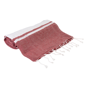 Fotografie k reklamnímu předmětu „plážový ručník z recyklované bavlny a taška se stahovací šňůrkou“