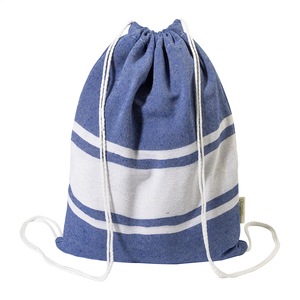 Fotografie k reklamnímu předmětu „plážový ručník z recyklované bavlny a taška se stahovací šňůrkou“