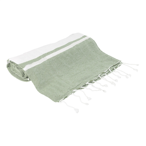 Fotografie k reklamnímu předmětu „plážový ručník z recyklované bavlny a taška se stahovací šňůrkou“