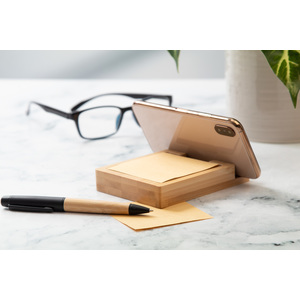 Fotografie k reklamnímu předmětu „stojánek na mobil s bločkem“