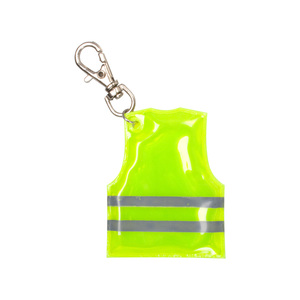 Fotografie reklamního předmětu „přívěšek na klíče ve tvaru reflexní vesty“