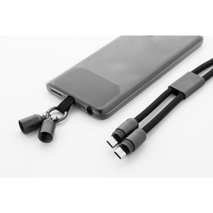 Fotografie k reklamnímu předmětu „60W kabel na mobilní telefon RPET s poutkem“