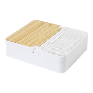 Fotografie k reklamnímu předmětu „bezdrátová nabíječka s reproduktorem RABS“