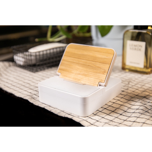 Fotografie k reklamnímu předmětu „bezdrátová nabíječka s reproduktorem RABS“