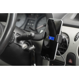 Fotografie k reklamnímu předmětu „Držák na telefon s indukční nabíječkou GARI“